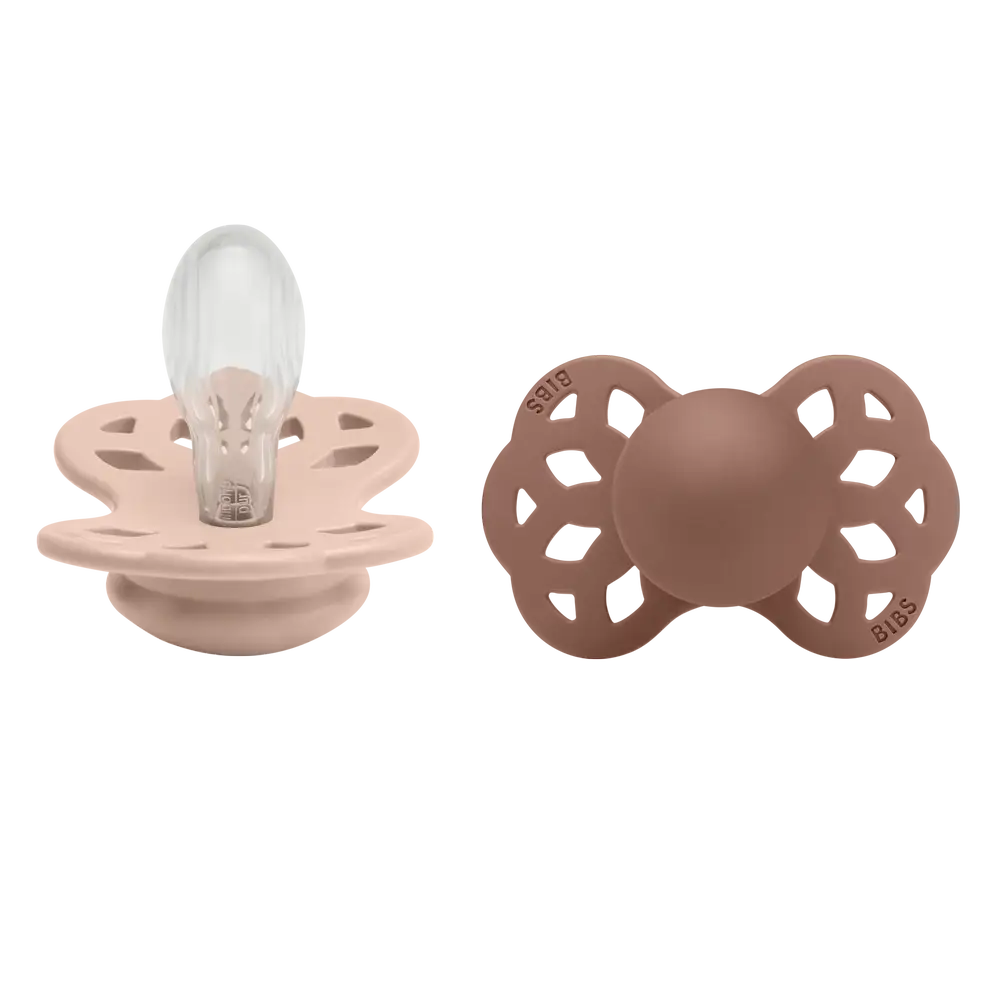 Bibs Infinity Silikone Str   Blush Woodchuck