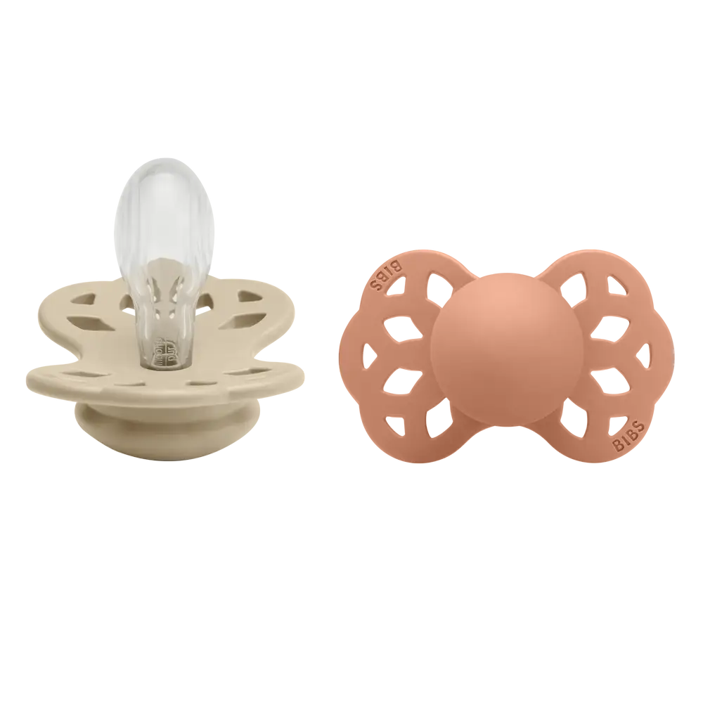 Bibs Infinity Silikone Str   Vanilla Peach