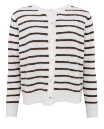 Black Colour Cardigan Dell Off White