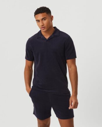 Borg Toweling Polo  Egret