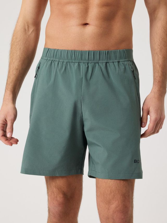 Borg Zip Shorts  Brushed Nickel