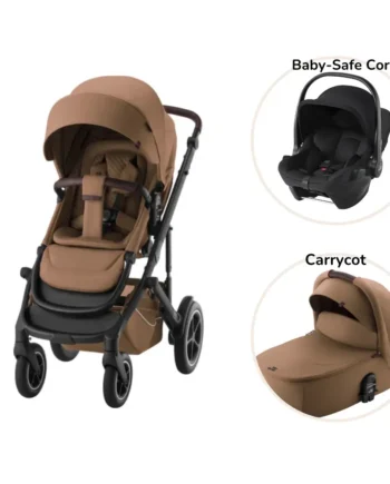 Britax Römer Smile 5z Lux Kombivogn Og Baby-safe Core Autostol Warm Caramel Space Black