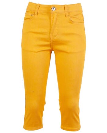 Bs Jeans Dame Capri Mustard 36