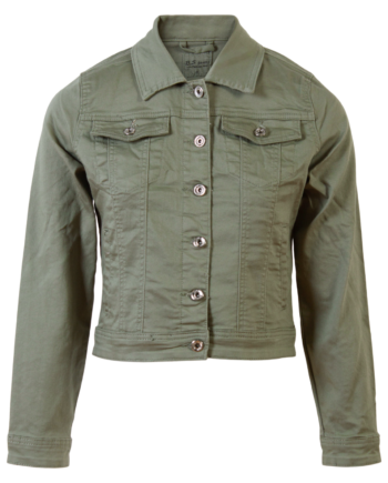Bs Jeans Dame Denimjakke Plus Size Khaki