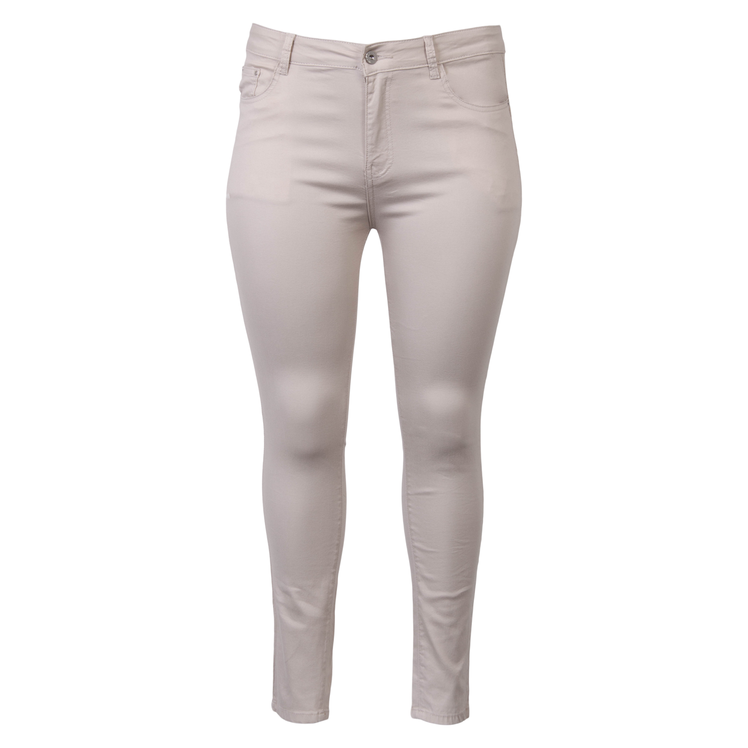 Bs Jeans Dame Jeans Plus Size Beige 50