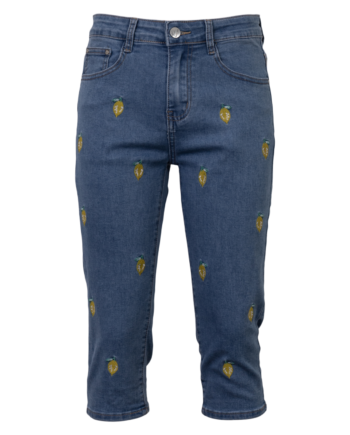 Bs Jeans Karla Dame Capri    Stretch Denim Citron 36