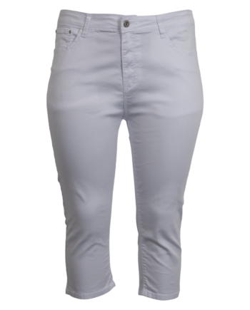 Bs Jeans Ronja Dame Capri    Stretch White 42