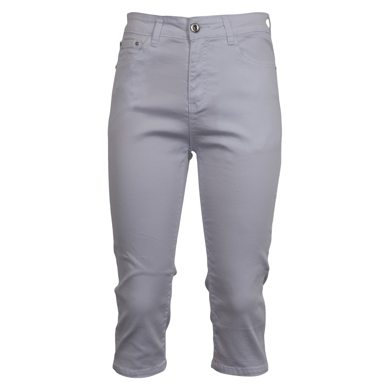 Bs Jeans Ronja Dame Capri    Stretch White 36