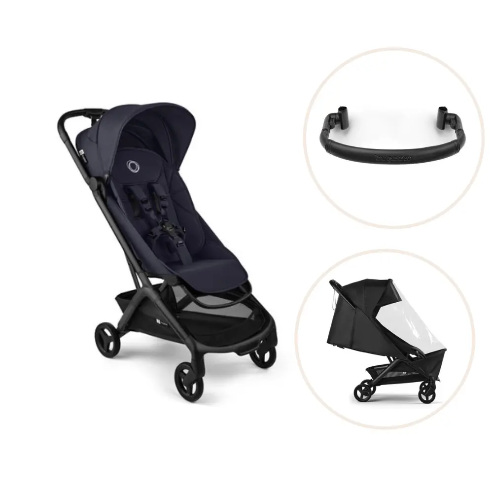 Bugaboo Butterfly Klapvogn Inkl Bøjle Og Regnslag Black Deep Indigo