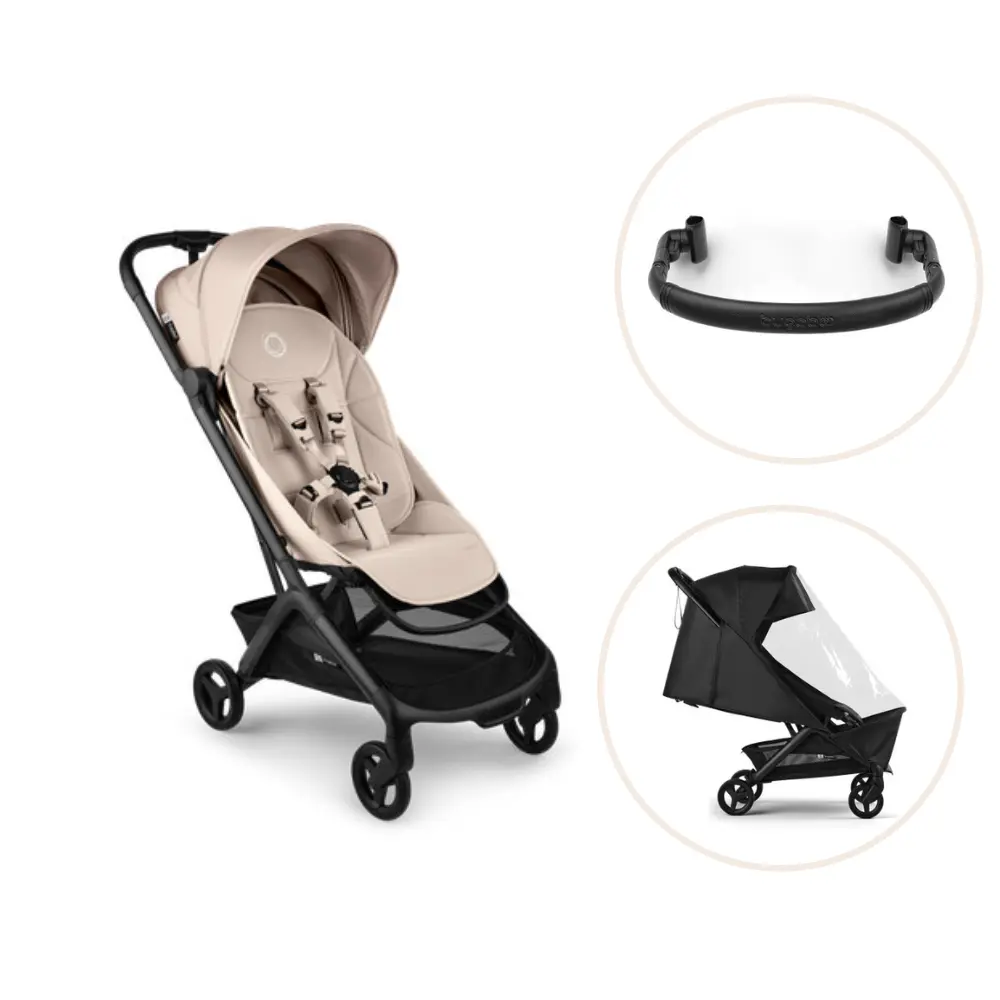 Bugaboo Butterfly Klapvogn Inkl Bøjle Og Regnslag Black Desert Taupe