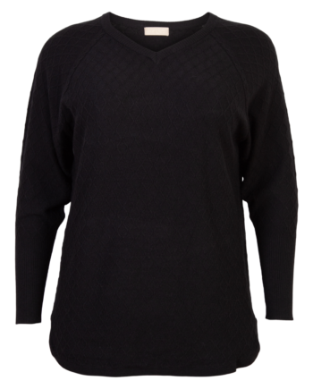Cassiopeia Tinetta Dame Bluse Plus Size Black
