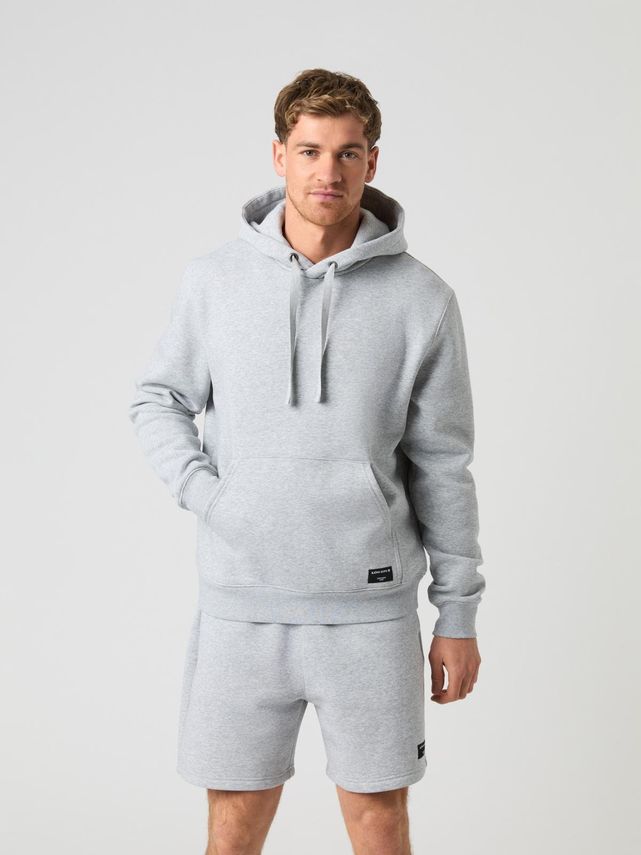 Centre Hoodie  Light Grey Melange
