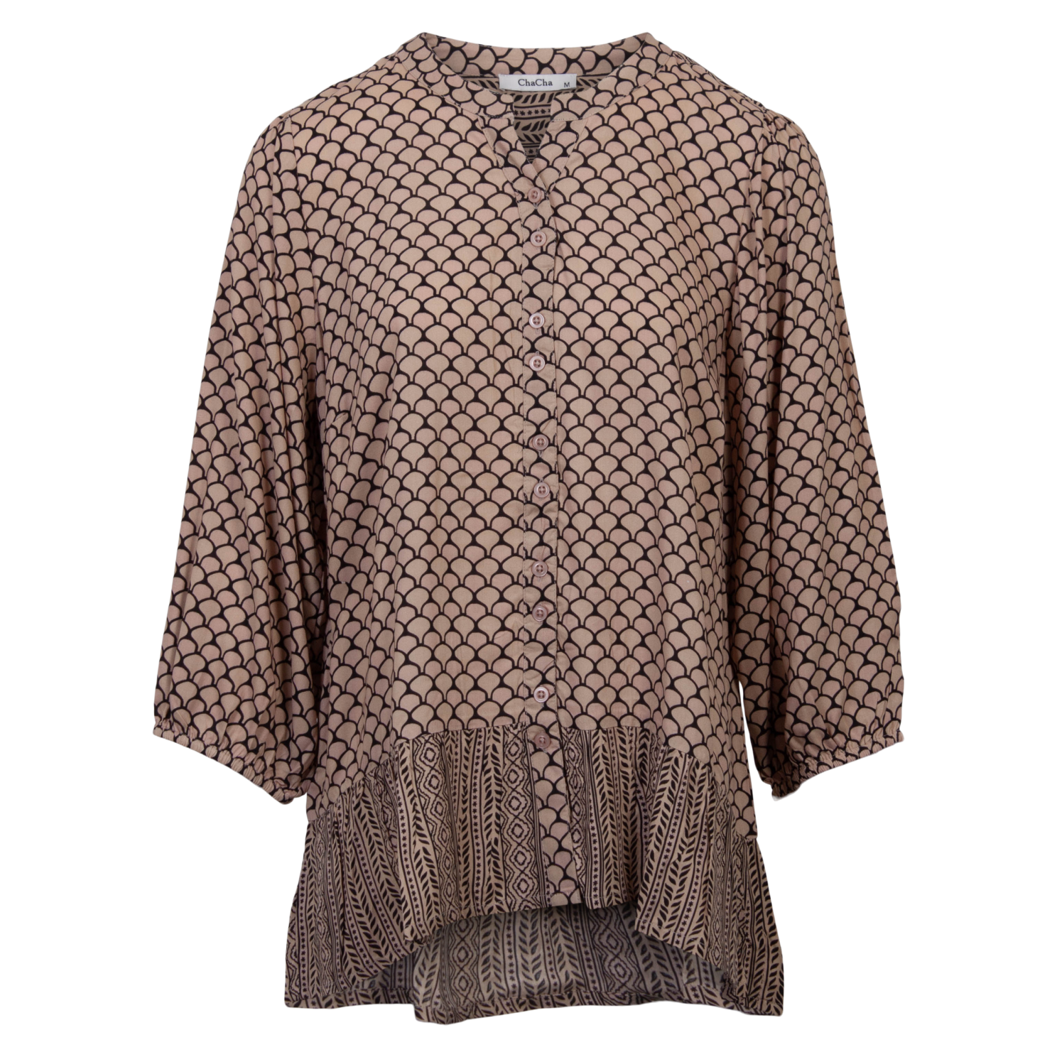 Chacha Dame Bluse Beige