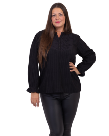 Chacha Dame Bluse Black