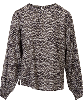 Chacha Dame Bluse Grey Black