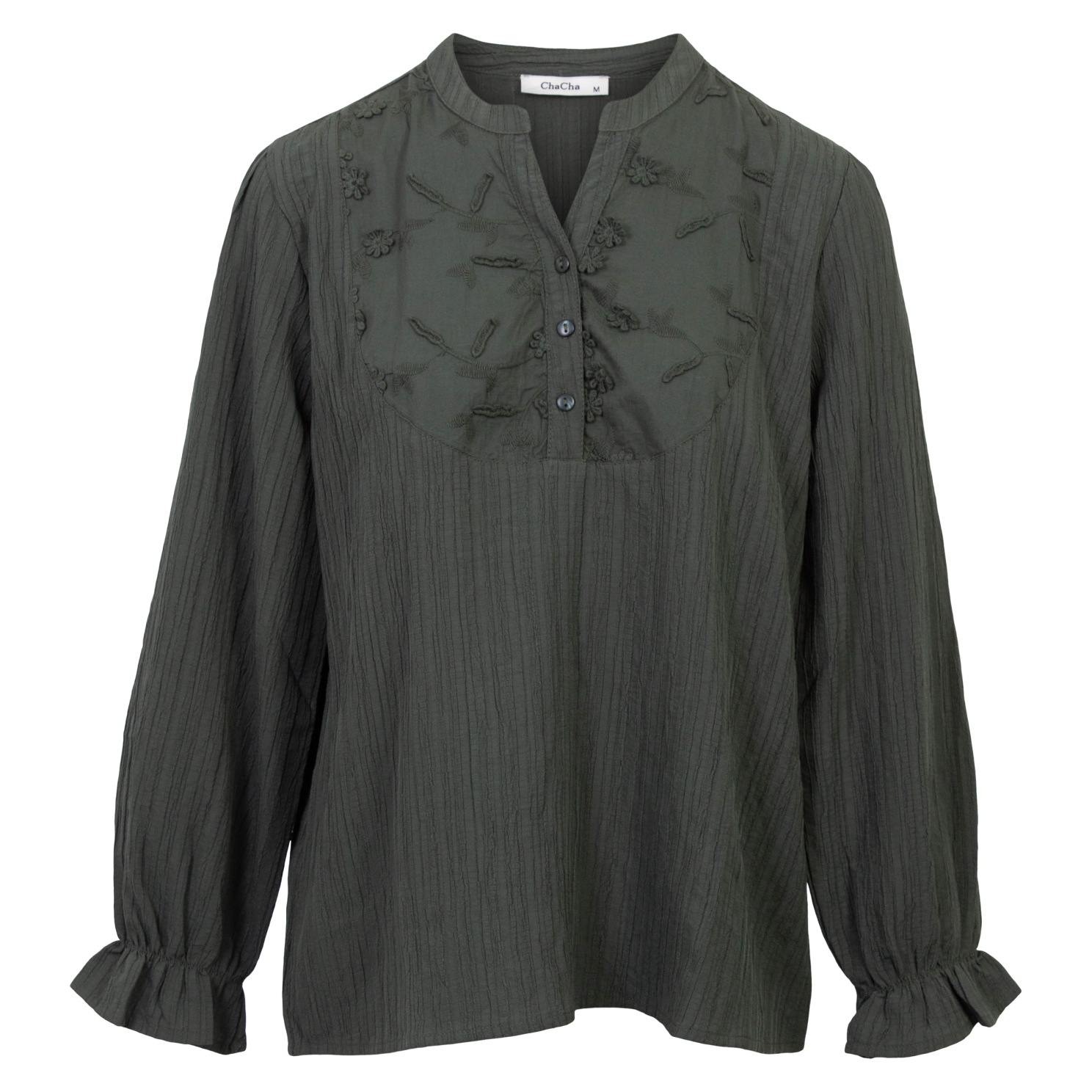Chacha Dame Bluse Khaki