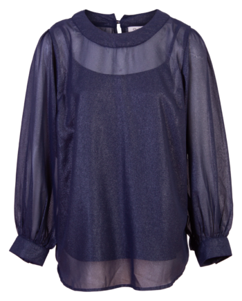 Chacha Dame Bluse Navy Glitter