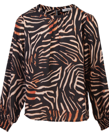 Chacha Dame Bluse Print   Brown