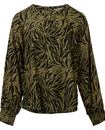 Chacha Dame Bluse Print   Khaki