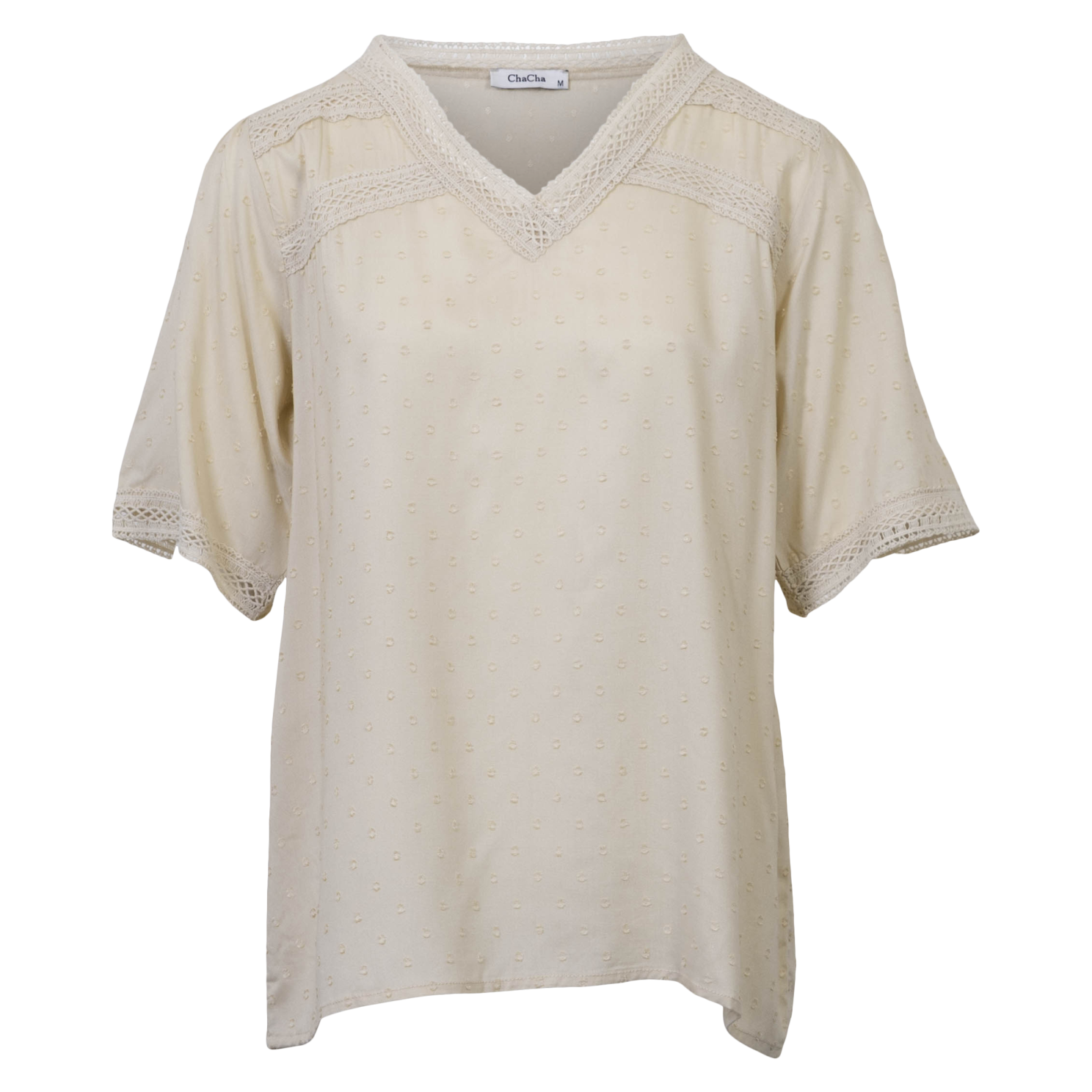 Chacha Dame Bluse Taupe