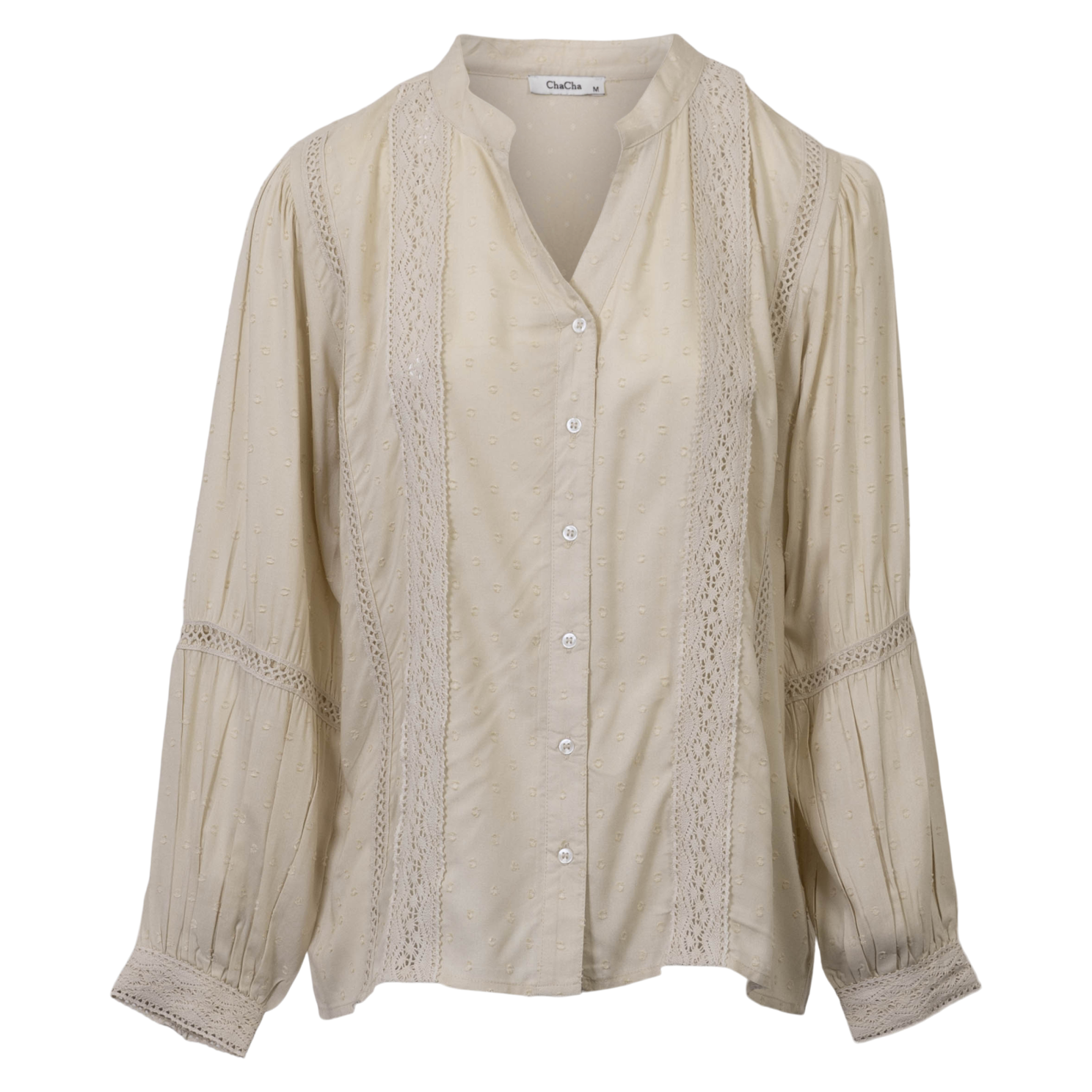 Chacha Dame Bluse Taupe