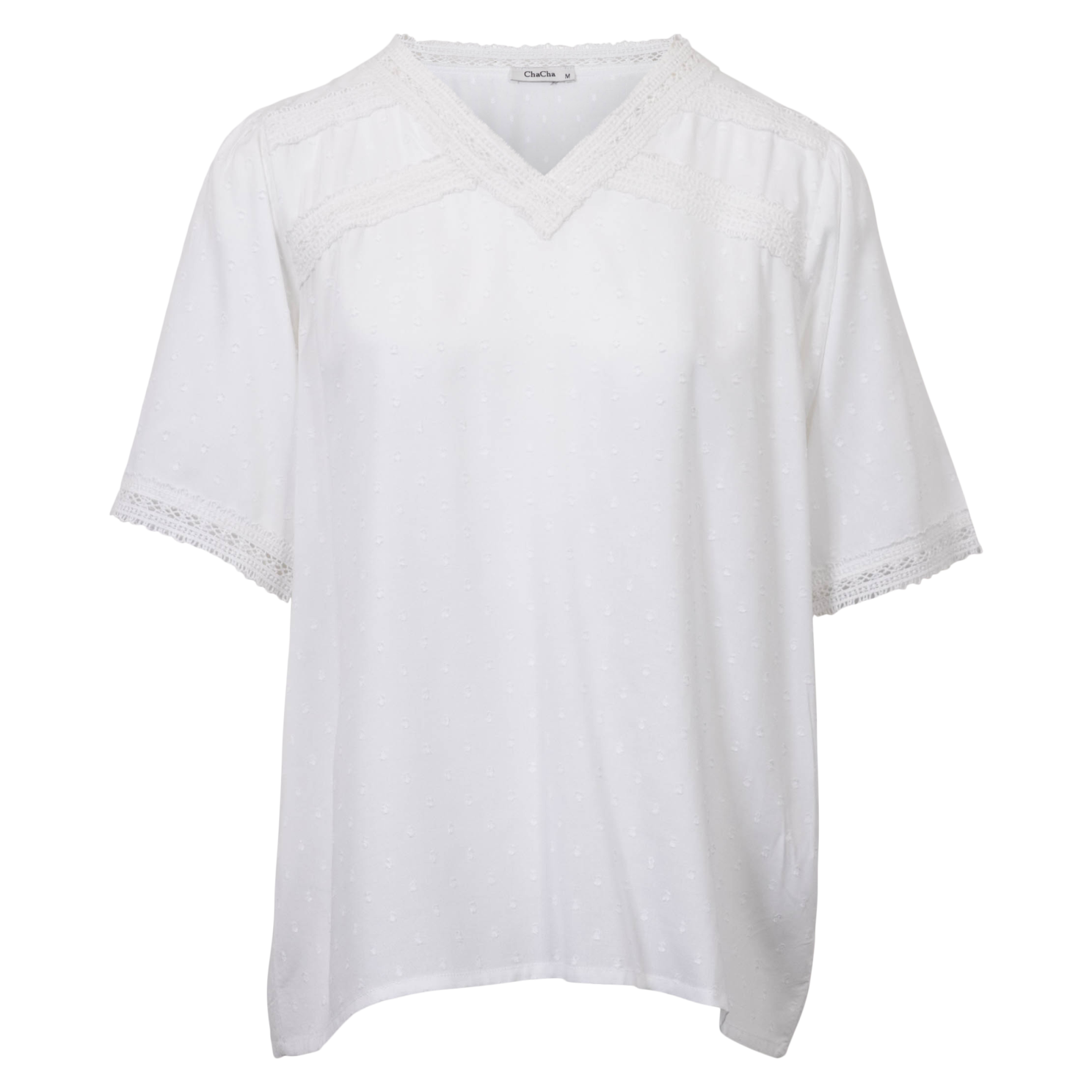 Chacha Dame Bluse White