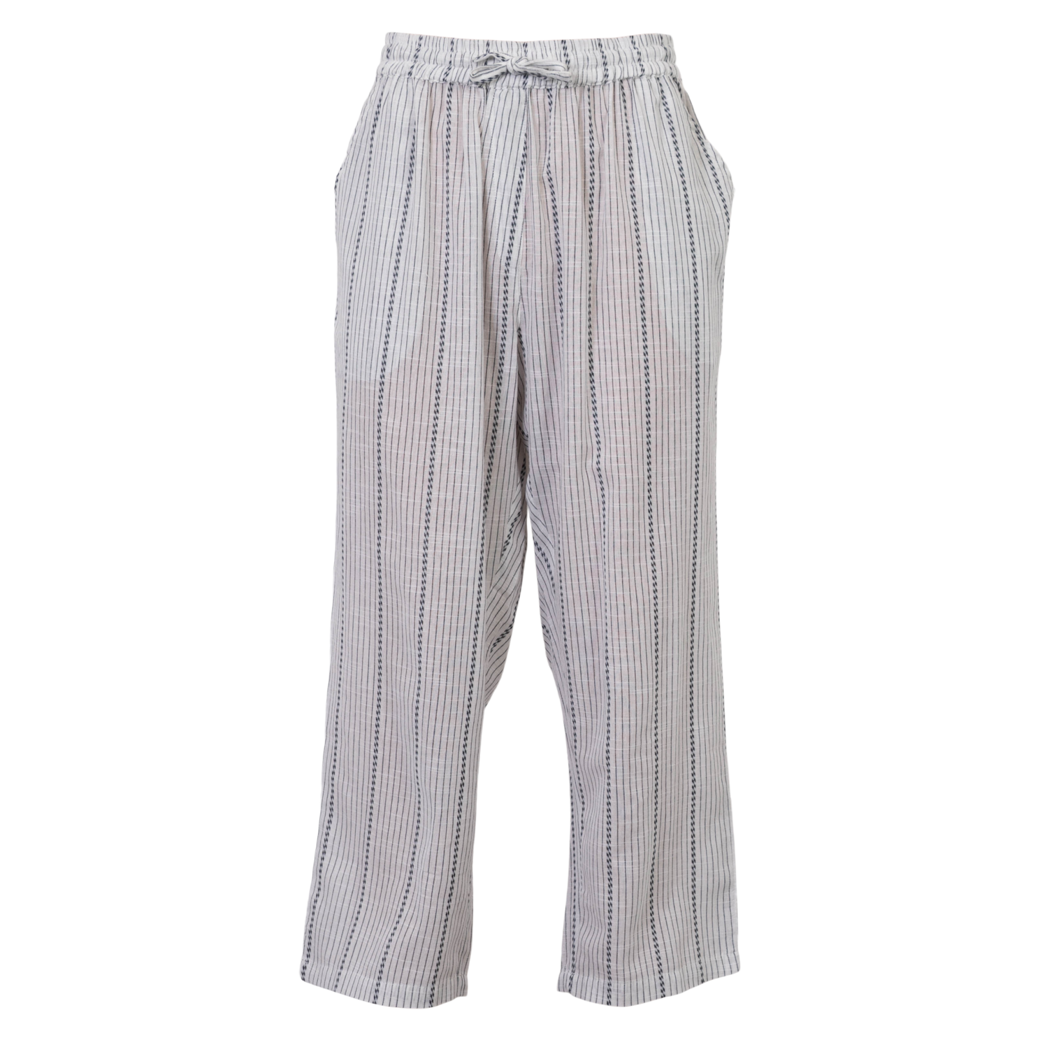 Chacha Dame Capri White Black Stripe