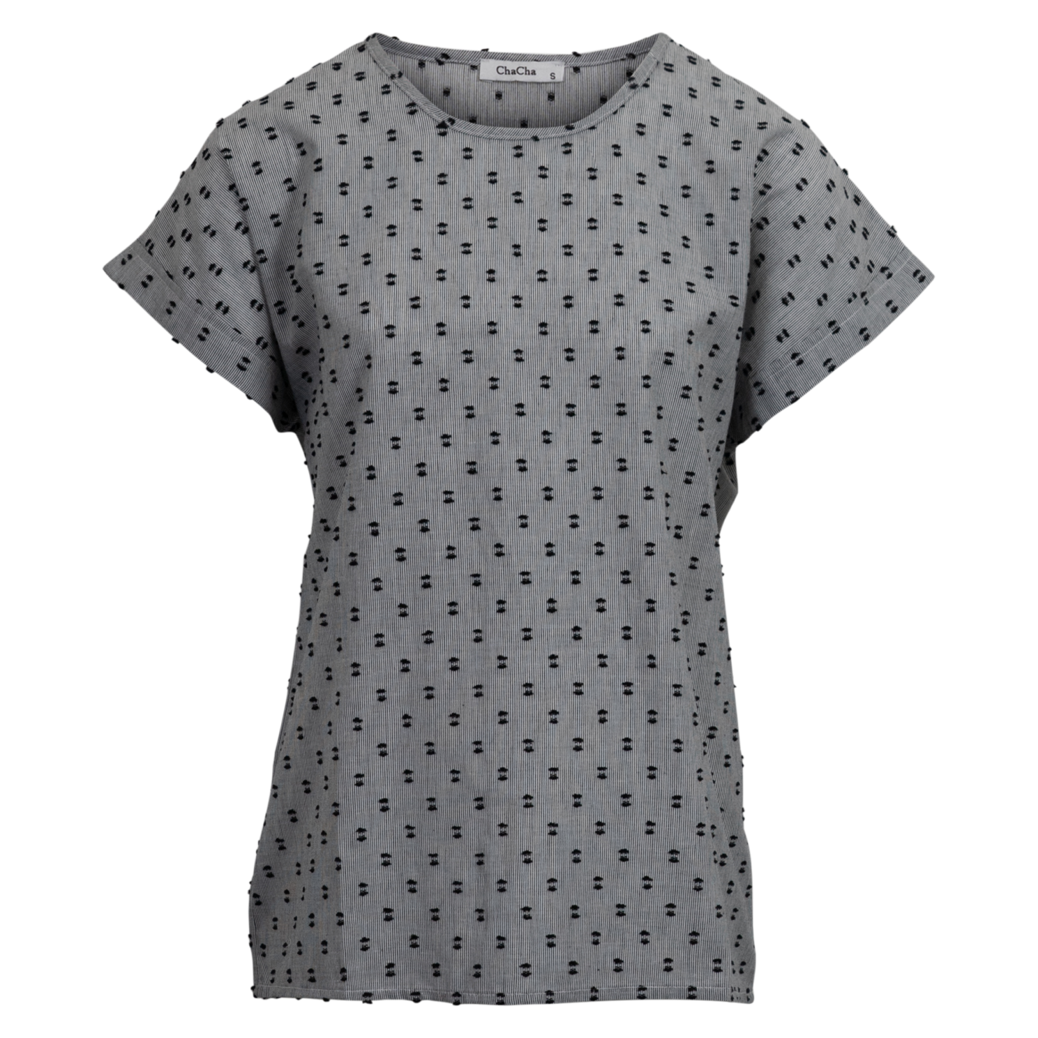 Chacha Dame Kortærmet Bluse Black