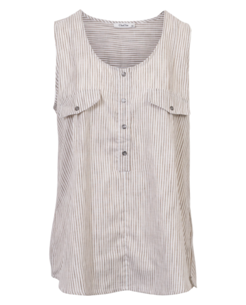 Chacha Dame Top Beige Stripe