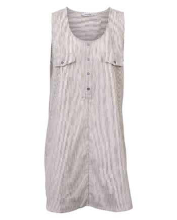 Chacha Dame Tunika Uden ærmer Beige Stripe