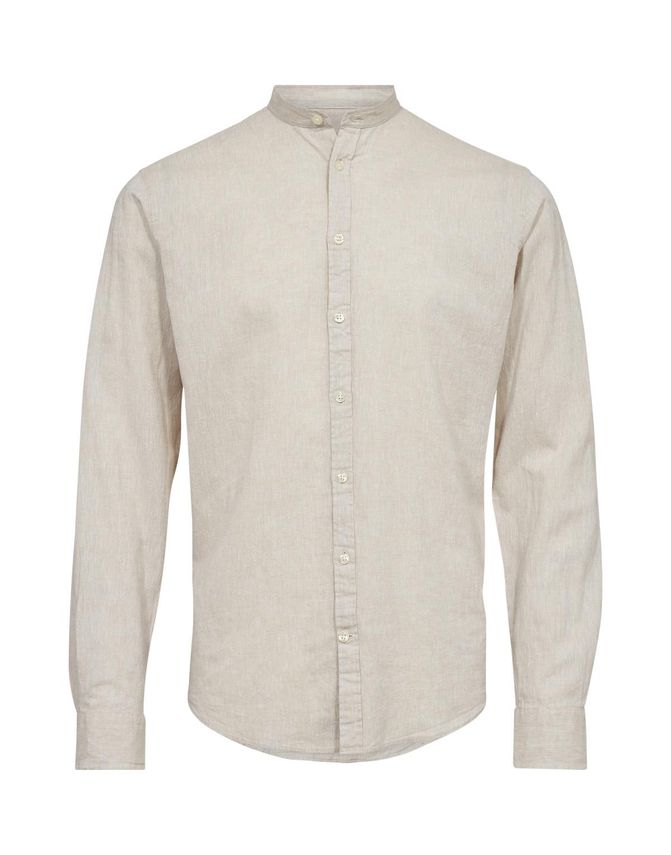 China Collar Linen     Shirt