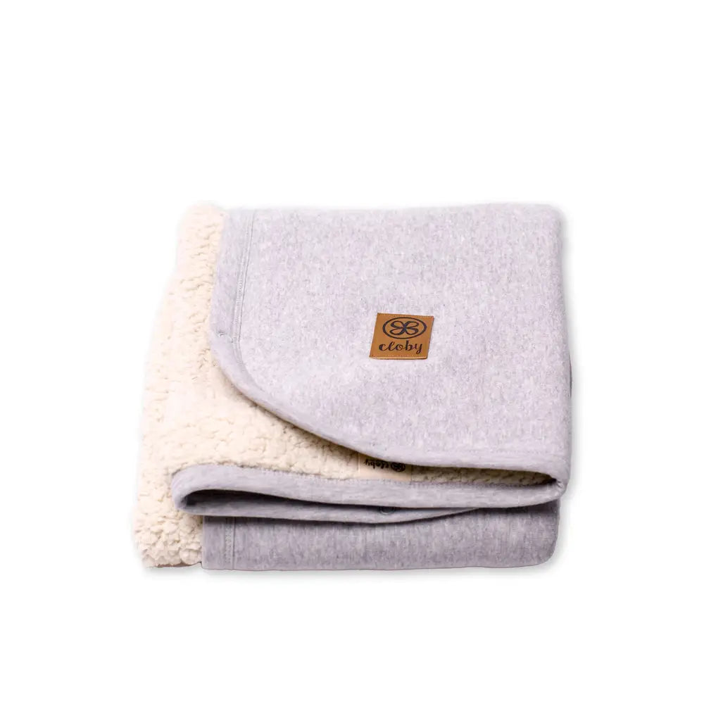 Cloby Teddy Blanket Grå