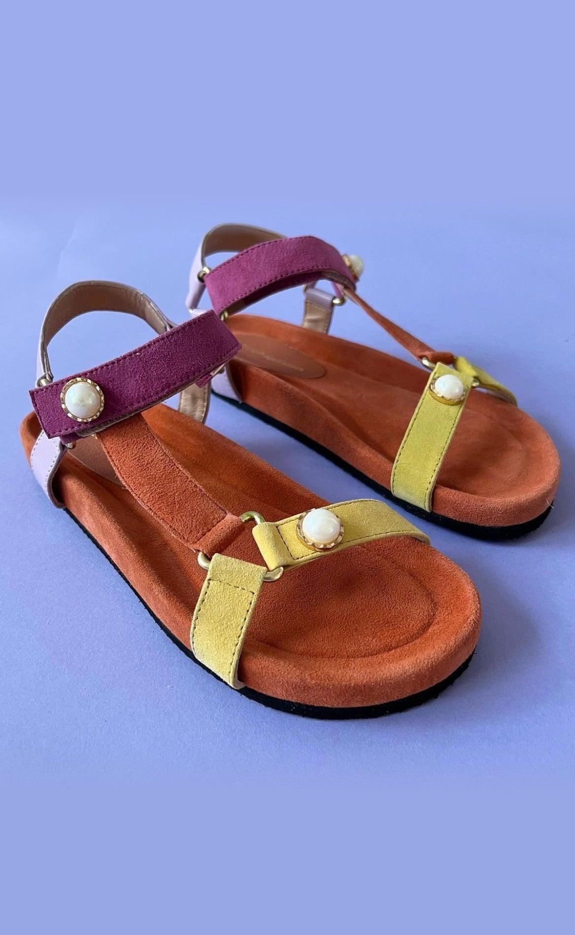 Copenhagen Shoes Sandal Peace With Pearl Orange Multi
