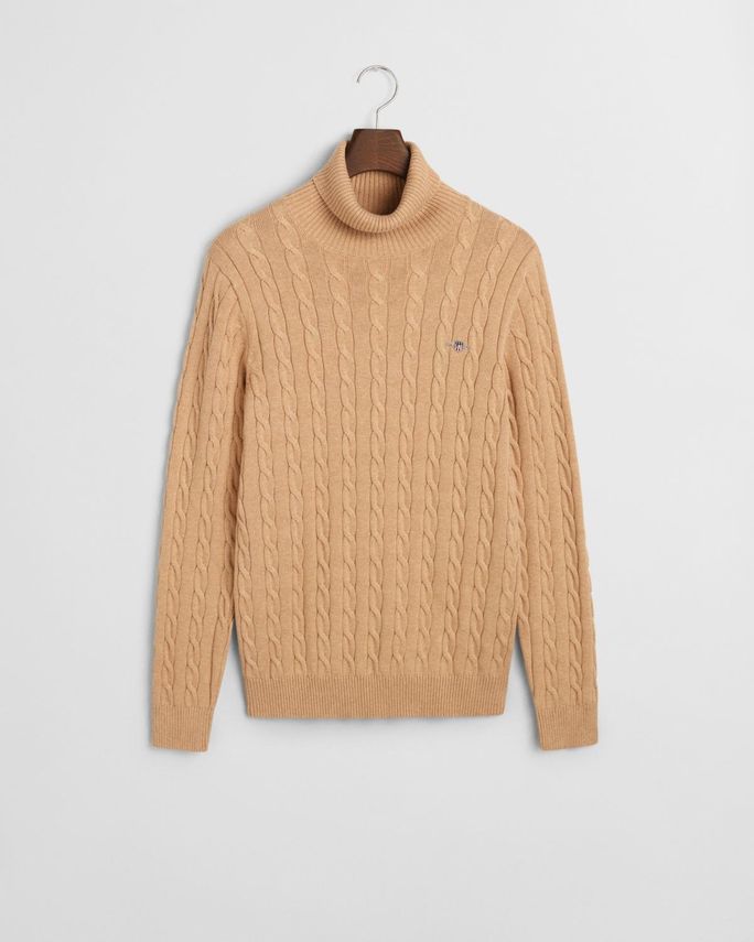 Cotton Cable Turtle Neck