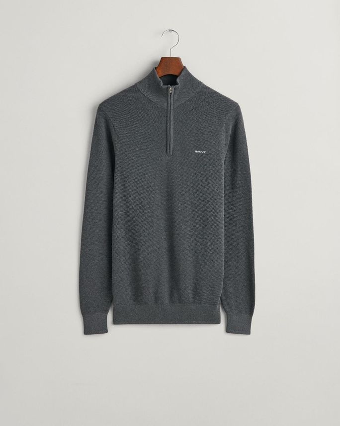 Cotton Pique Halfzip