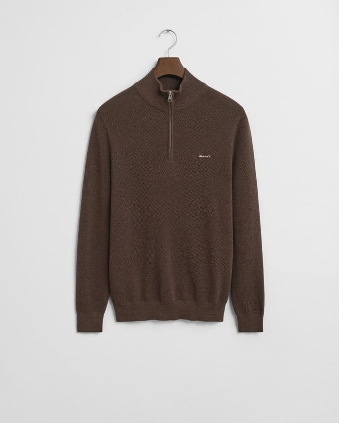 Cotton Pique Halfzip