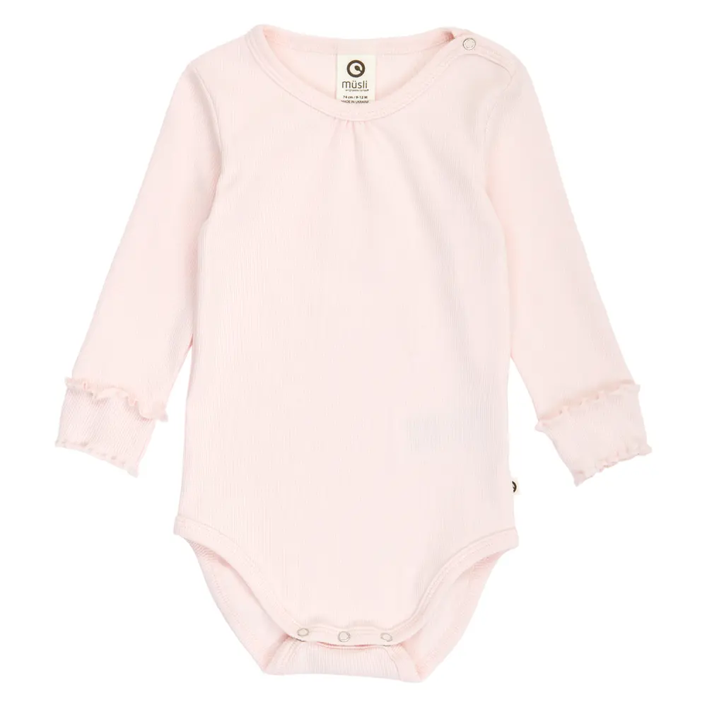 Cozy Me Rib Deco Langærmet Body Primrose 92
