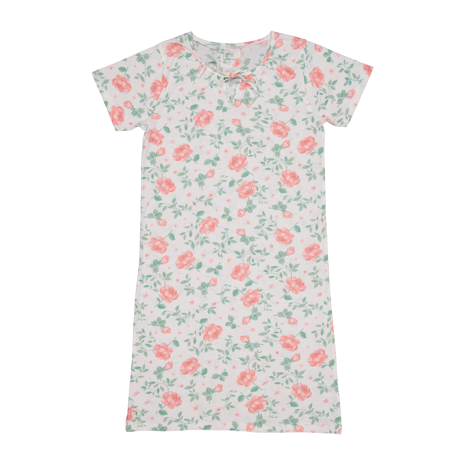 Crossbow Dame Natkjole Hvid   Blomst