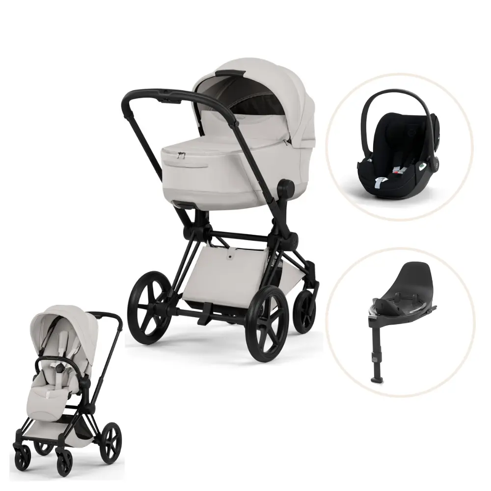 Cybex Priam Style Kombivogn Inkl Cloud Plus Og Base City Grey Matt Black