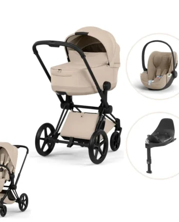 Cybex Priam Style Kombivogn Inkl  Cloud   Plus Og Base   Cozy Beige Matt Black
