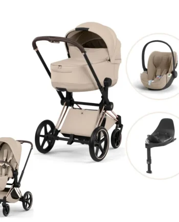 Cybex Priam Style Kombivogn Inkl  Cloud   Plus Og Base   Cozy Beige Rosegold