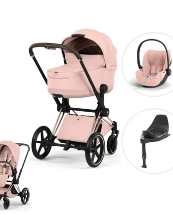 Cybex Priam Style Kombivogn Inkl  Cloud   Plus Og Base   Peach Pink Rosegold