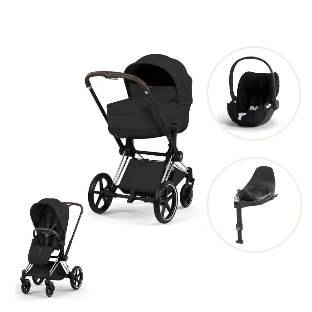 Cybex Priam Style Kombivogn Inkl Cloud Plus Og Base Sepia Black Chrome Brown