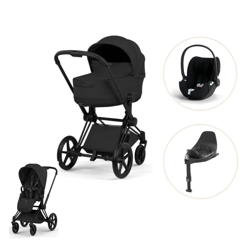 Cybex Priam Style Kombivogn Inkl Cloud Plus Og Base Sepia Black Matt Black