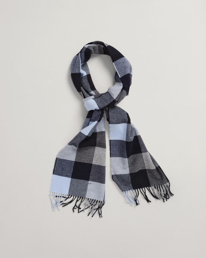 D2  Multi Check Scarf Dk Musta