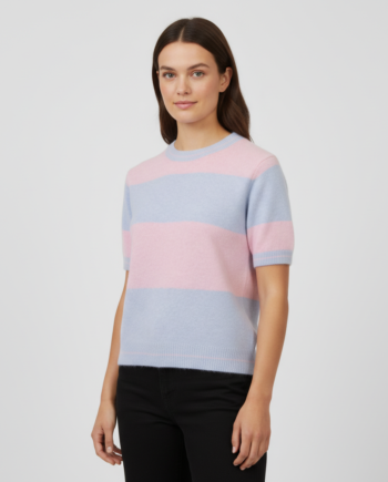Dame Striktrøje Bleu One Size