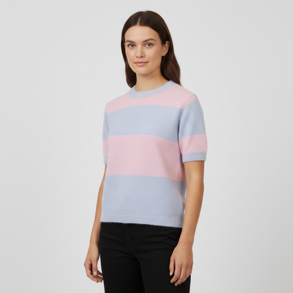 Dame Striktrøje Bleu One Size