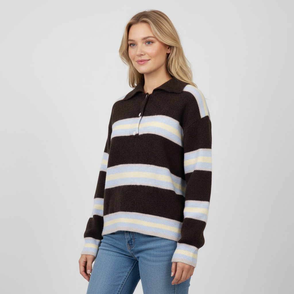 Dame Striktrøje Choco Bleu One Size