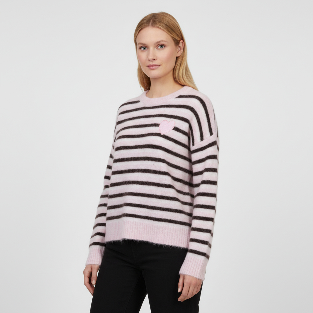 Dame Striktrøje Rose One Size