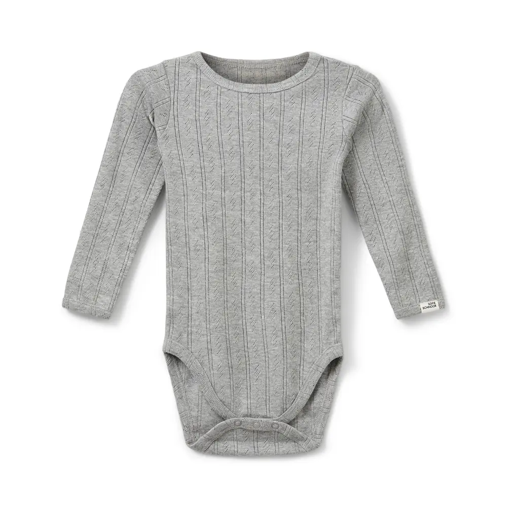 Dicte Langærmet Body Grey Mel 80